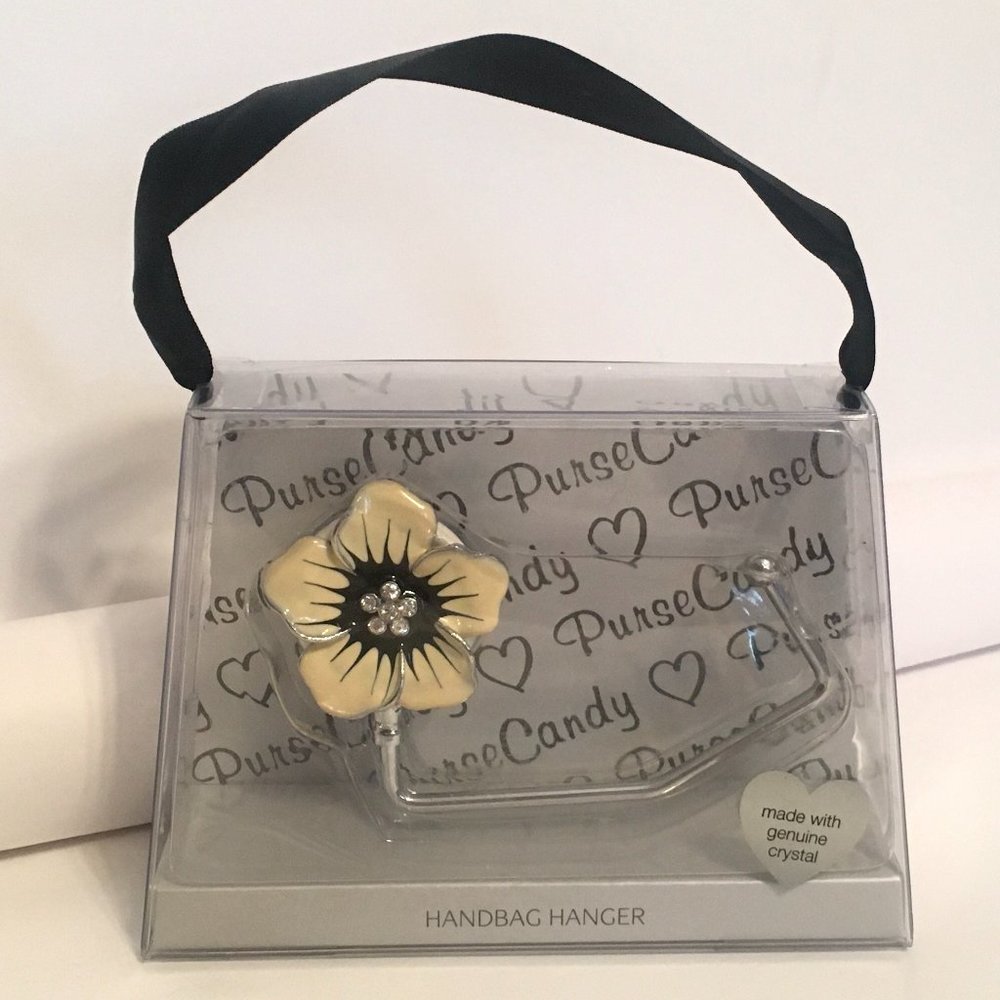 Sicura Handbag Hanger w/Genuine Crystals NIB